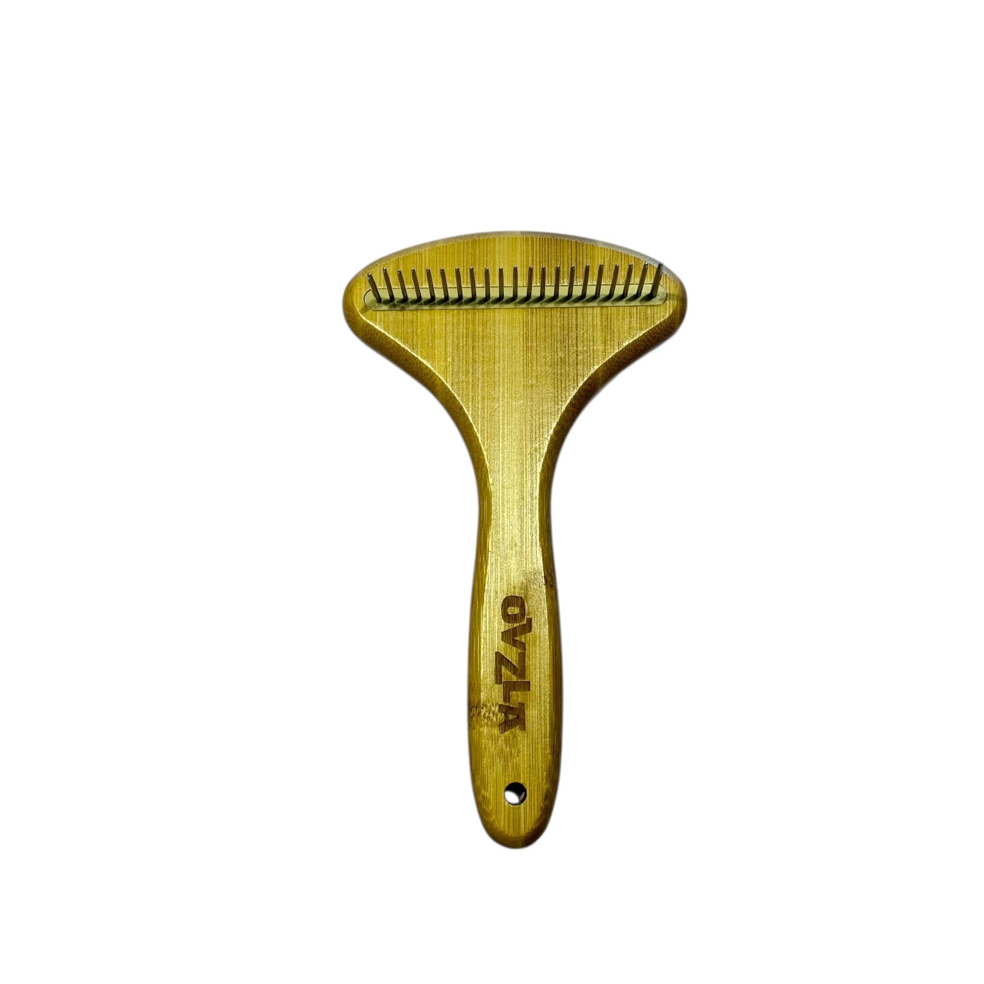 OVZLA Bamboo Pet Rake Brush