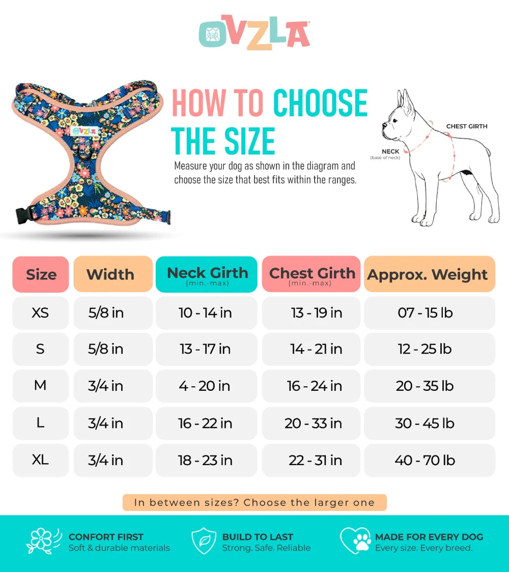 Product size chart guide